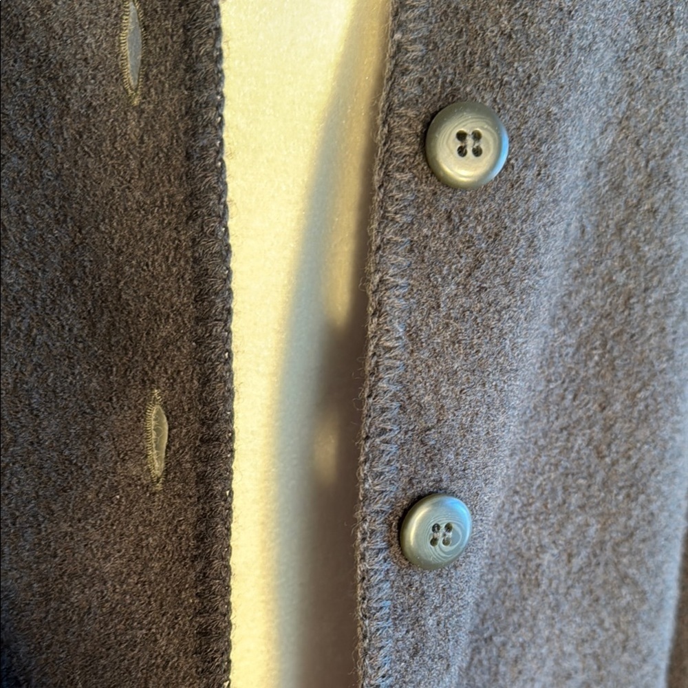 Vintage Requirements Olive/Gray Boiled Wool Blazer with Notched Collar - Picture 10 of 12